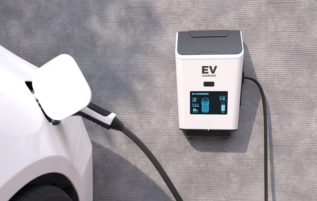 EV(Electric Vehicle = 電気自動車)のイメージ